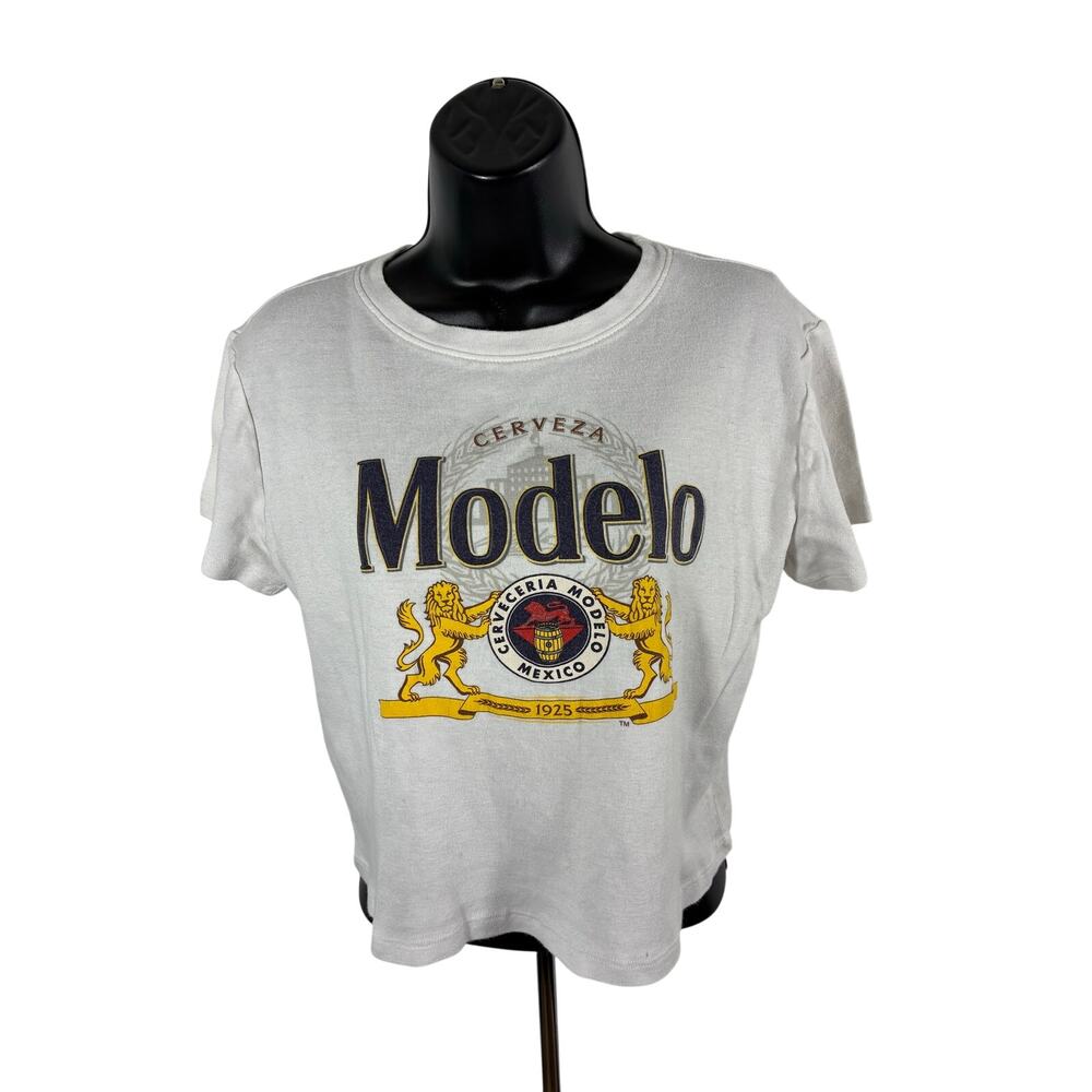 Modelo Beer Logo Crop T-Shirt White Women’s XL